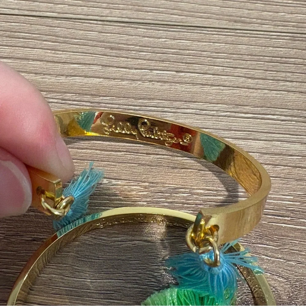 2 Lilly‎ Pulitzer Gold Bracelets with tassels